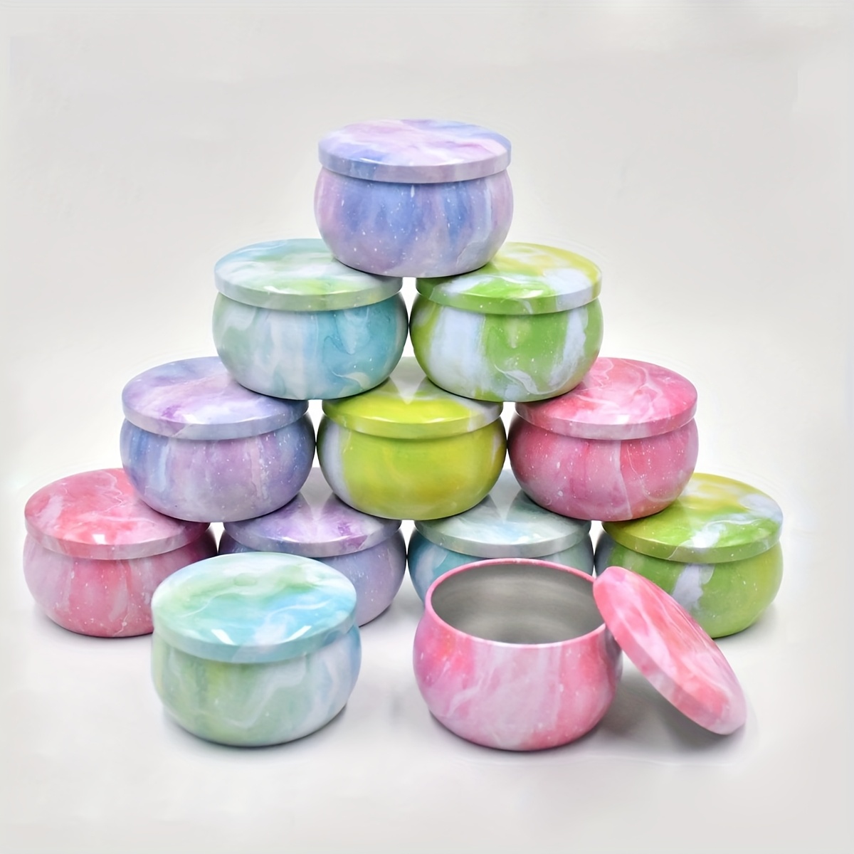 Candle Making Glass Jars - Frascos de metal vacíos con diseño