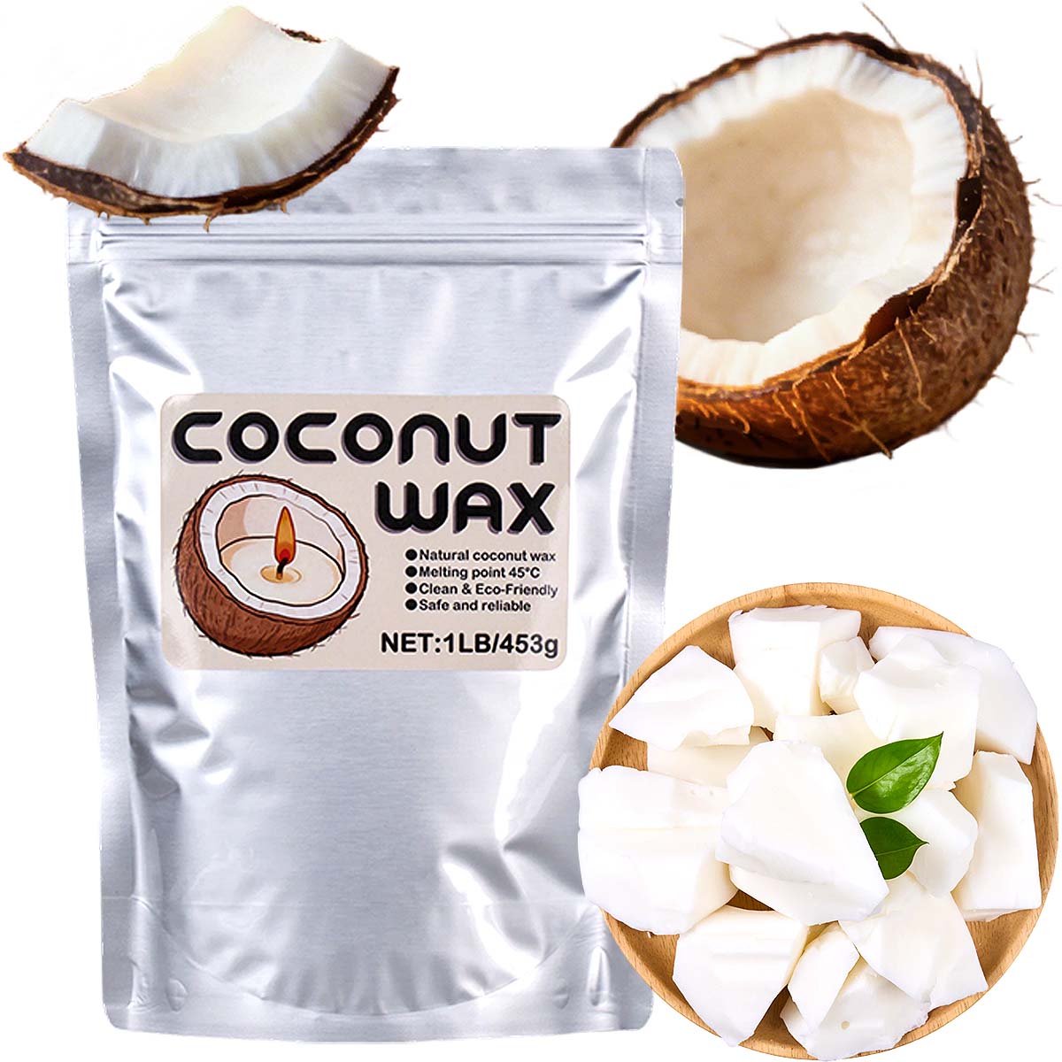 Coconut Wax Flake - Cera de Coco Blanca de 1