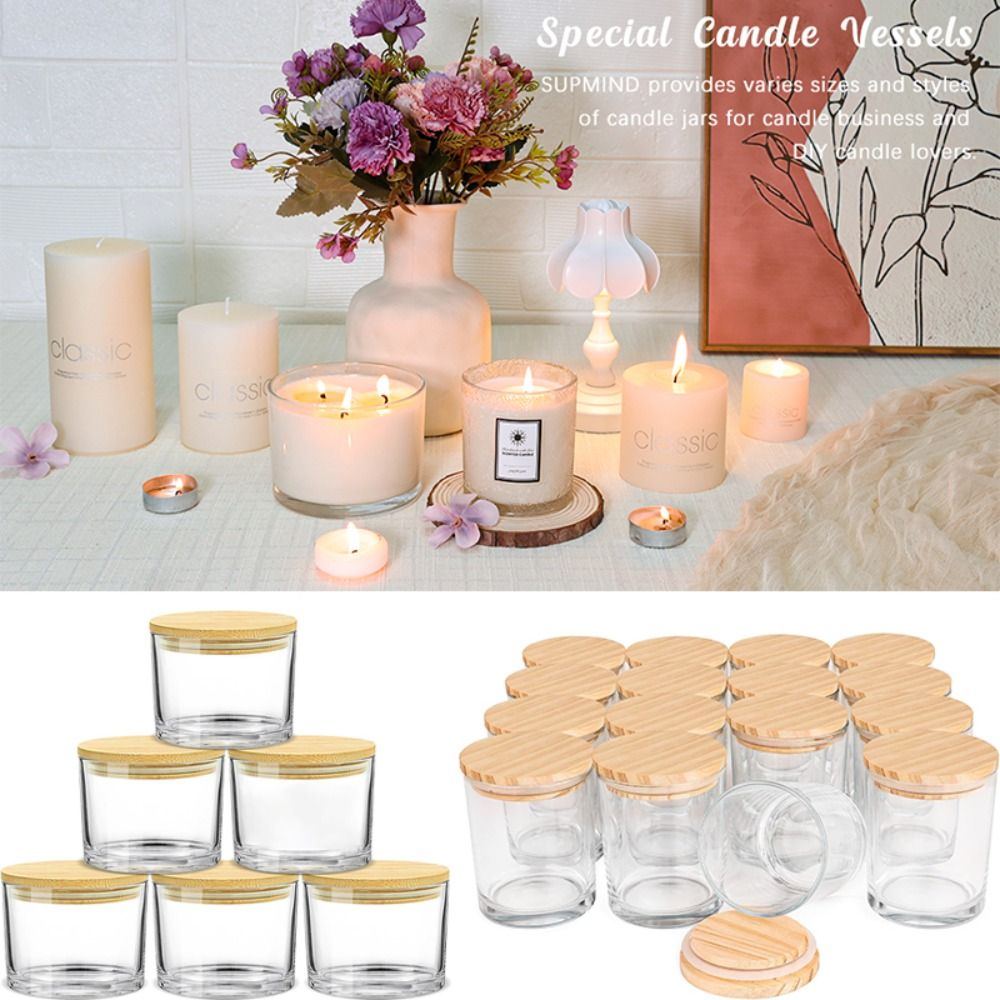 Frascos de vela de vidrio tran - Candle Making Glass Jars reseña y precio