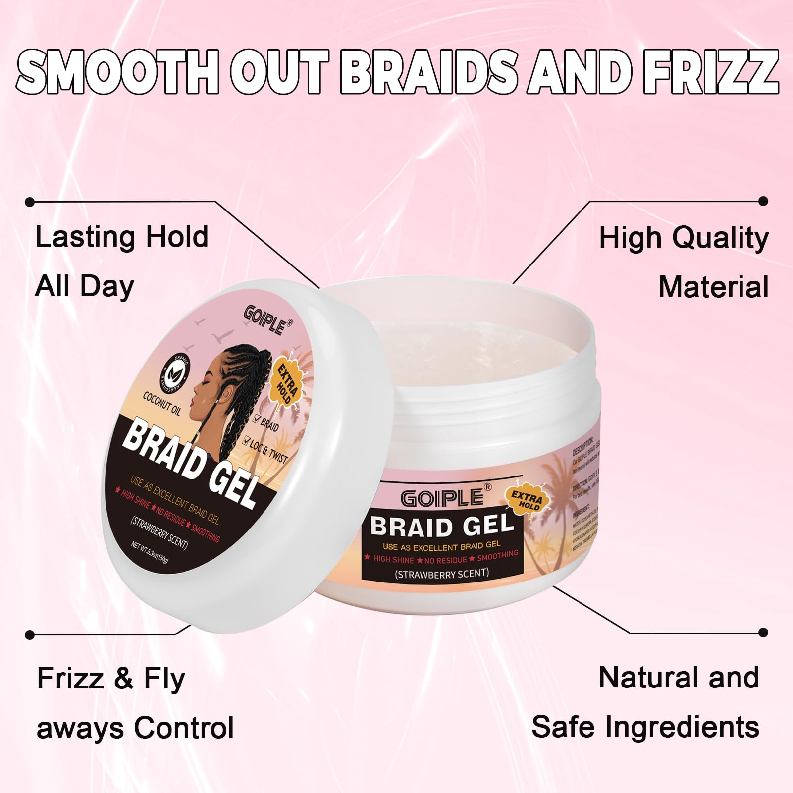 GOIPLE-Gel trenzado con aroma  - Coconut Wax Flake reseña y precio