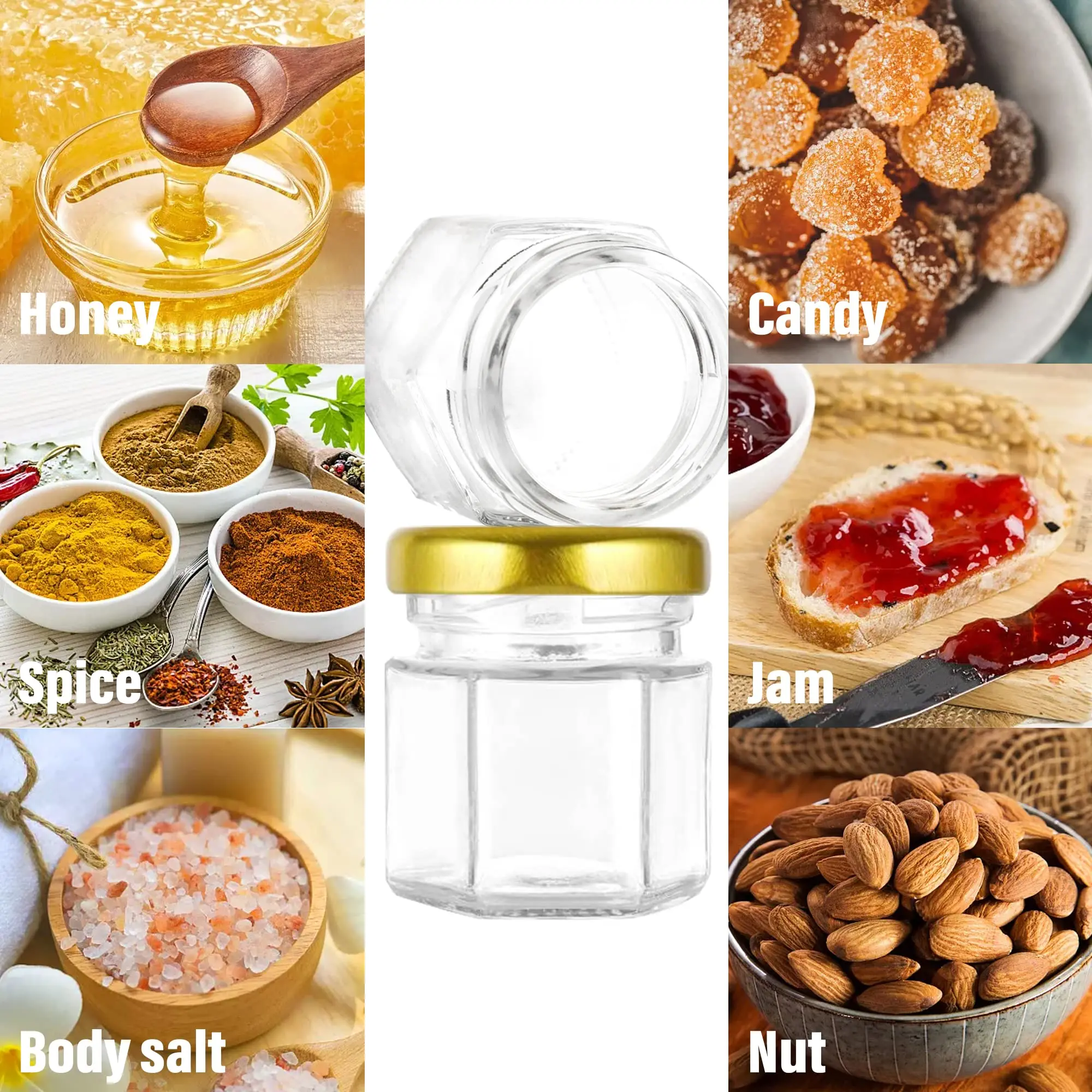 Mini frascos hexagonales de vi - Candle Making Glass Jars reseña y precio