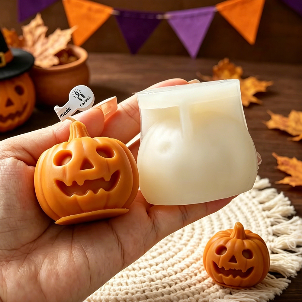 Molde de silicona de calabaza  - Candle Making Books For Beginners reseña y precio