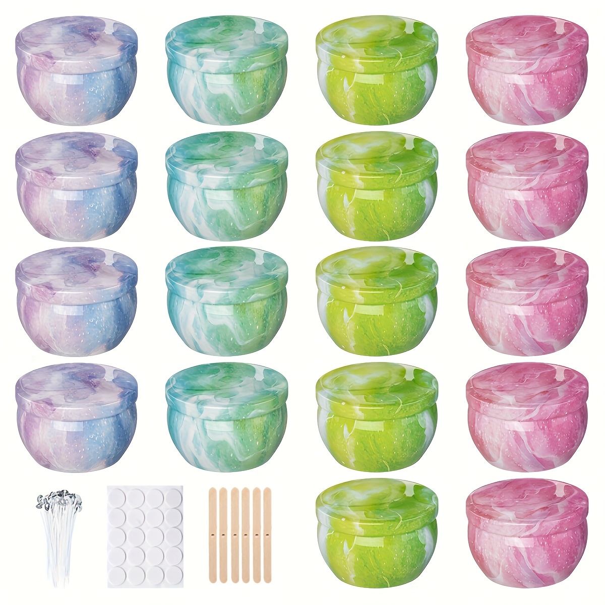 Frascos de metal vacíos con di - Candle Making Glass Jars reseña y precio