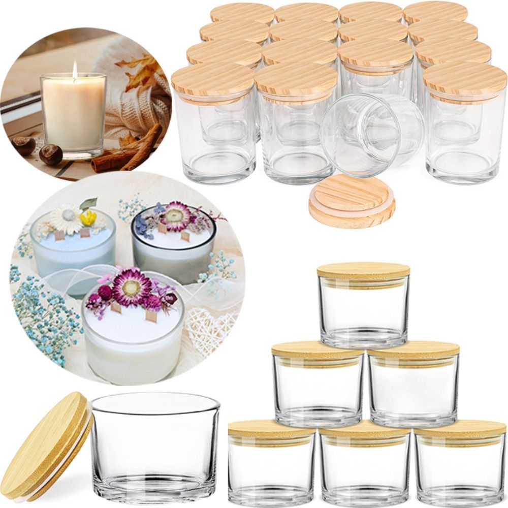 Frascos de vela de vidrio tran - Candle Making Glass Jars reseña y precio