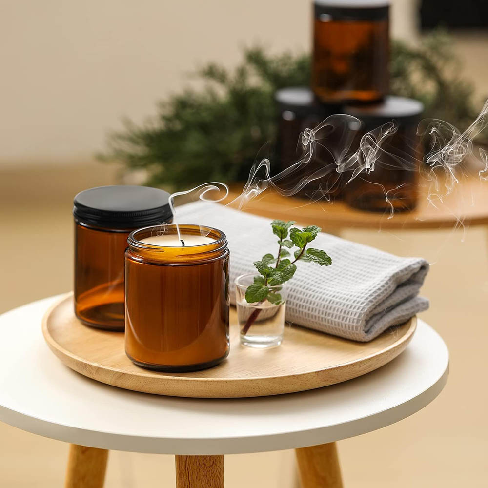 Frascos de Vidrio Ámbar de 8oz - Candle Making Glass Jars reseña y precio