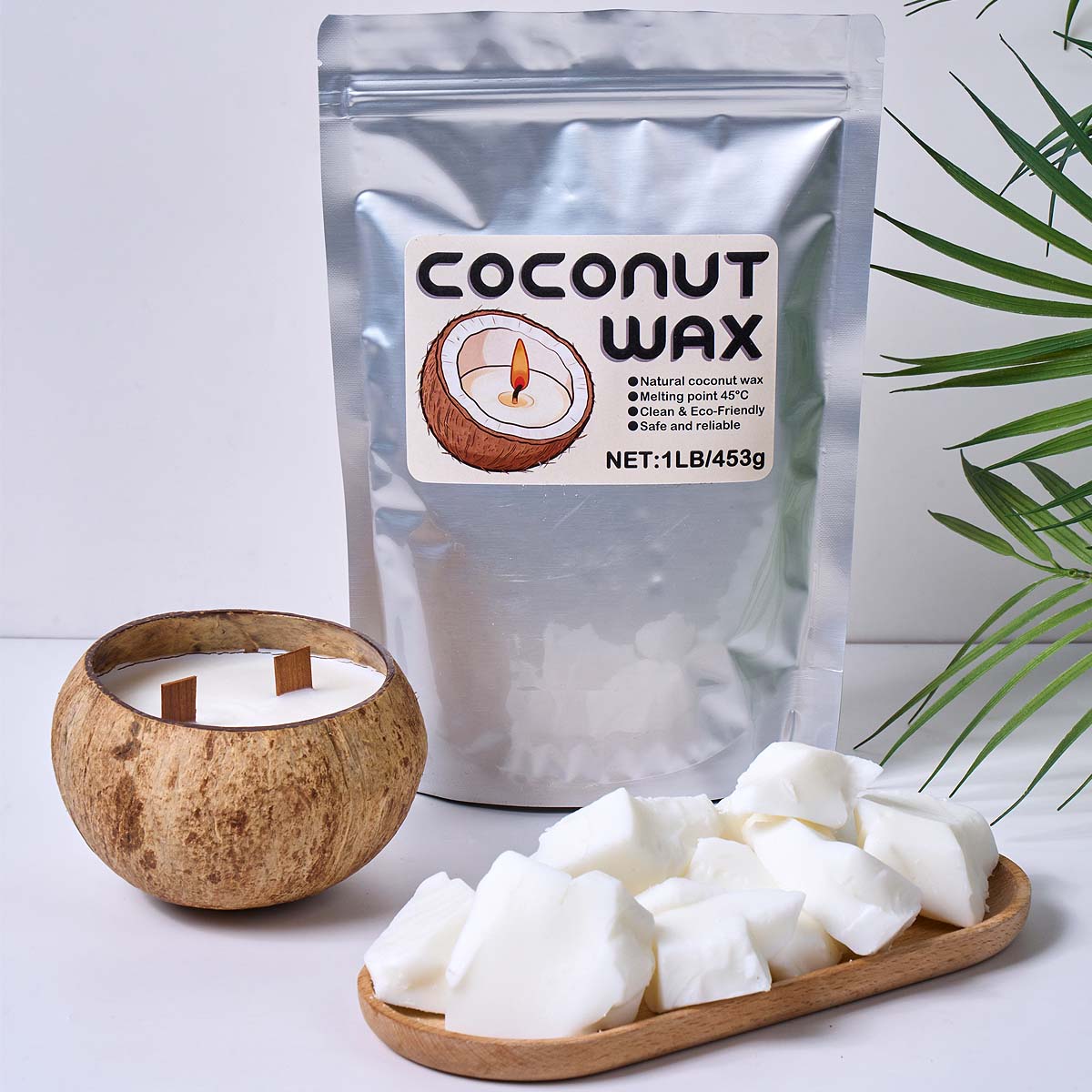 Cera de Coco Blanca de 1 Libra - Coconut Wax Flake reseña y precio